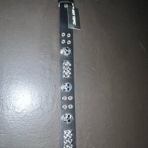 Hot Topic Black Skull and Stud Belt